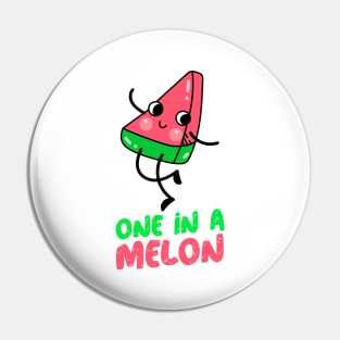 One in a "Melon" cute pun design Pin