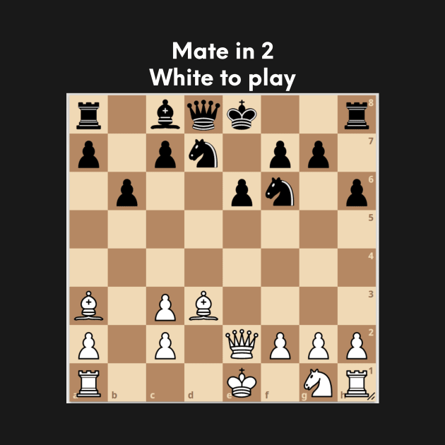 Chess puzzle. Mate in 2. White to play by chessmate