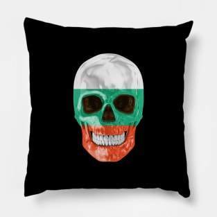 Bulgaria Flag Skull - Gift for Bulgarian With Roots From Bulgaria Pillow