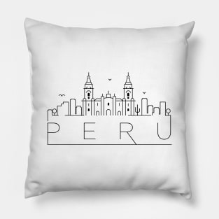 Peru Minimal Skyline Pillow