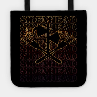 Scary Siren Head meme vintage rock and roll hands Tote