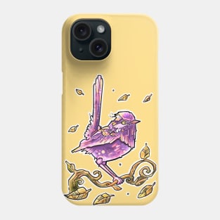 purple pink long tailed bird Phone Case