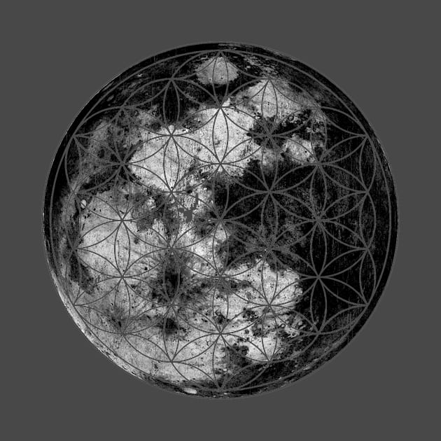 Dark Moon Flower of Life by neonmoonbeam