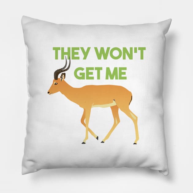 Antelope The Won't Get Me Pillow by NorseTech