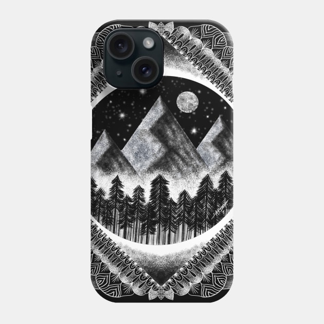 Touch the Mountains Phone Case by LINARAandCO
