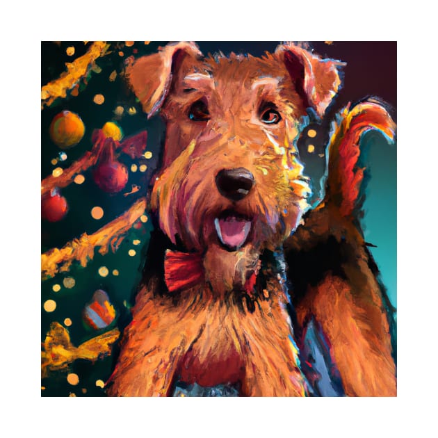 Cute Airedale Terrier Drawing by Play Zoo