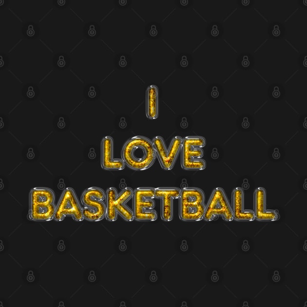 I Love Basketball - Yellow by The Black Panther