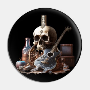 Extremely Heavy Metal Skull Pin