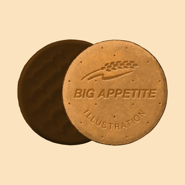 Big Appetite Chocolate Digestive Biscuit by Big Appetite Illustration