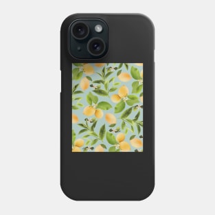 Summer yellow lemons Phone Case