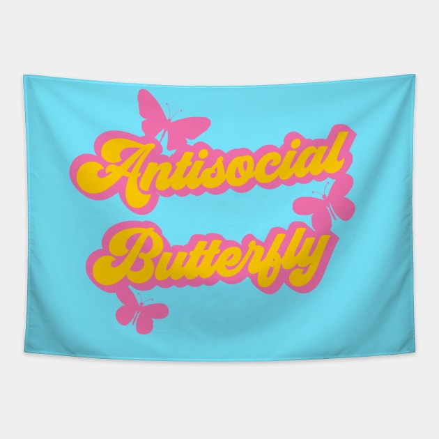 Antisocial Butterfly retro design Tapestry by LittleBunnySunshine