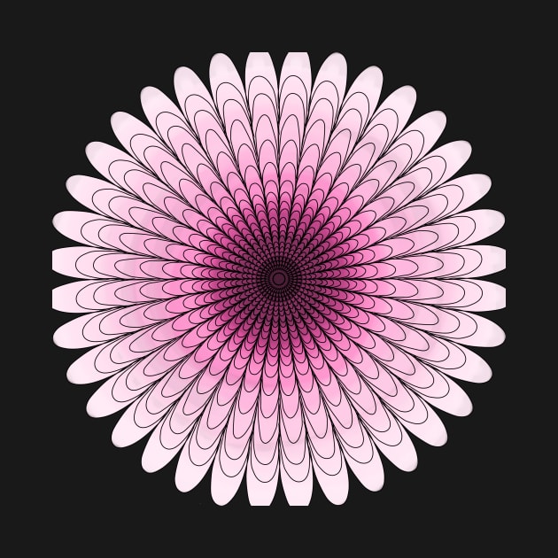 Pink Gradient Flower by RavenRarities