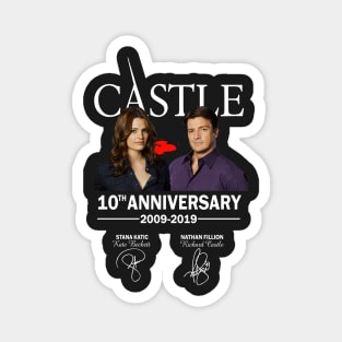 Castle, 10th, Anniversary, 2009, 2019, Stana, Katic, Kate, Beckett, Nathan, Fillion, Richard Magnet