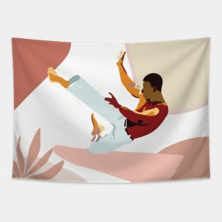 Karate Kick Tapestry