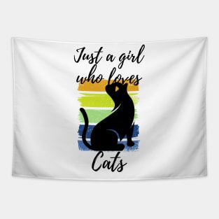 Just a Girl Who Loves Cats Tapestry