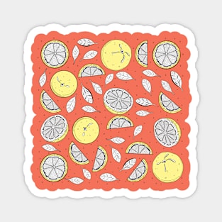 Happy, colorful orange pattern Magnet