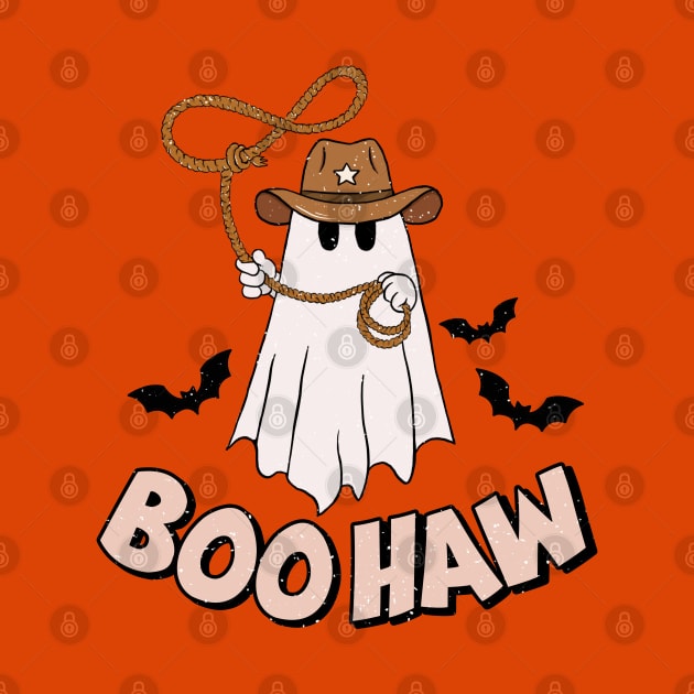 Retro Cute Cowboy Ghost Halloween by ZazasDesigns