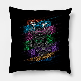 Samurai Mask Cut Pillow