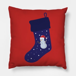 Christmas Stocking with snowman Pillow