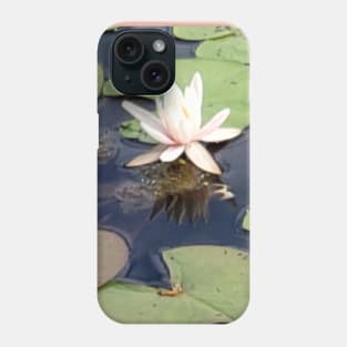 Lispe White Water Lily Phone Case