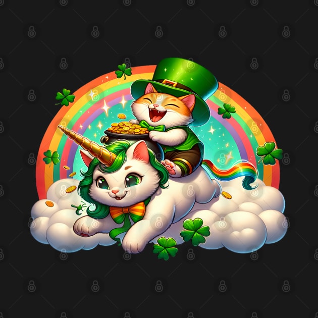 Cat St Patrick's Day Catrick's Day Irish Cat Leprechaun by elmiragokoryan
