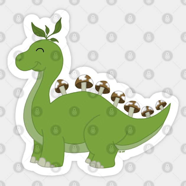 Cute Dinosaur Sticker | Dino Mushroom Hat | Dinosaur Vinyl Sticker | Dino  Decals | Cute Vinyl Stickers | Vinyl Stickers | Die Cut Sticker