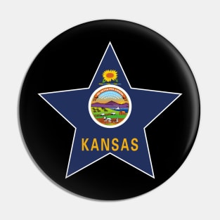 Kansas State Flag Star Pin