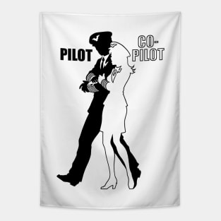 Male Pilot and Co-Pilot Tapestry