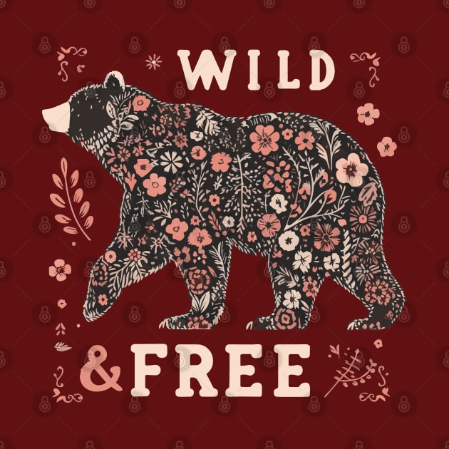 Live Wild and Free Bear by Heartsake