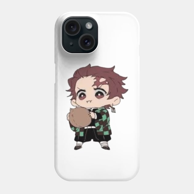 Angry Chibi Tanjiro From Demon Slayer Phone Case by Hentai-heaven