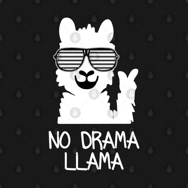 Funny Llama, No Drama Llama Sunglasses Llama Gift Fun Alpaca by smartrocket