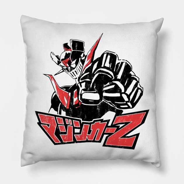 Mazinga Z - Black&Red Pillow by Yexart