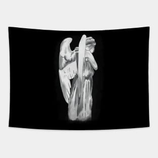 Weeping angel - Doctor Who - black Tapestry