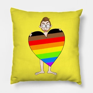 Gay Pride Heart Pillow