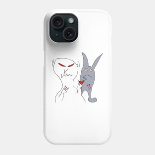 Vampire and bunny Phone Case