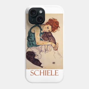 Seated Woman with Bent Knee  (1917) by Egon Schiele Phone Case