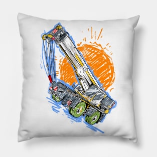 Mobile Crane Kiddy Drawing Pillow