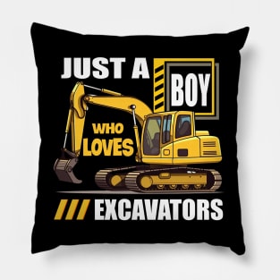 Groundbreaker Genius Stylish Tee for Excavator Enthusiasts Pillow