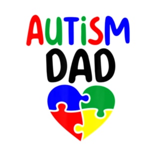 Autism Awareness Month Accept Autism Dad T-Shirt