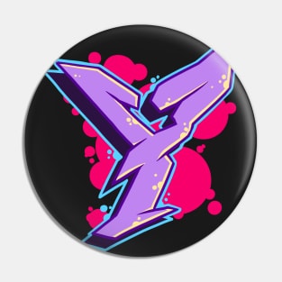 Letter Y -  Graffiti Street Art Style Pin