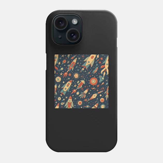 Rocket Pattern Phone Case by tommytyrer