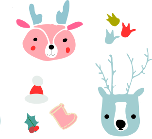 cute deer and reindeer Magnet