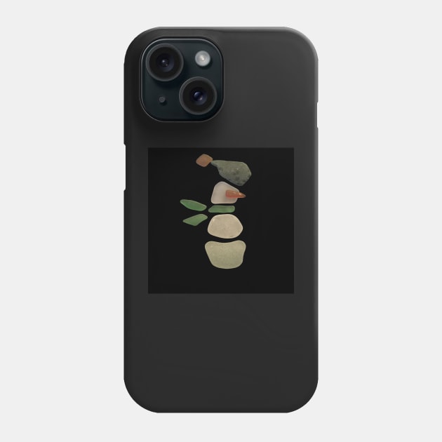 Sea Glass Snowman Phone Case by aldersmith