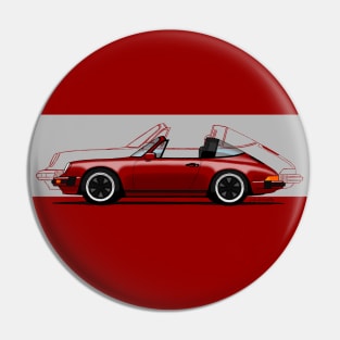 The iconic German sports car (for dark backgrounds) Pin