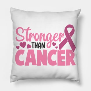 stronger then cancer Pillow