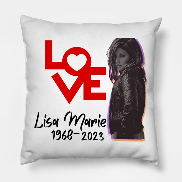 Lisa Marie Presley R.I.P Heartbreaker 1968- 2023 t shirt, coffee mug, hoodie, phone case, apparel T-Shirt Pillow by Museflash