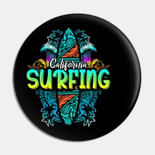 California Surfing Pin