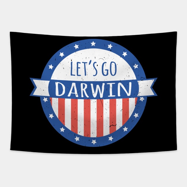 Let's Go Darwin Tapestry by Souben