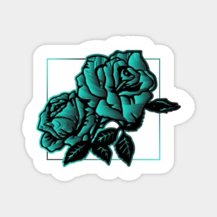 embroidery style rose Magnet