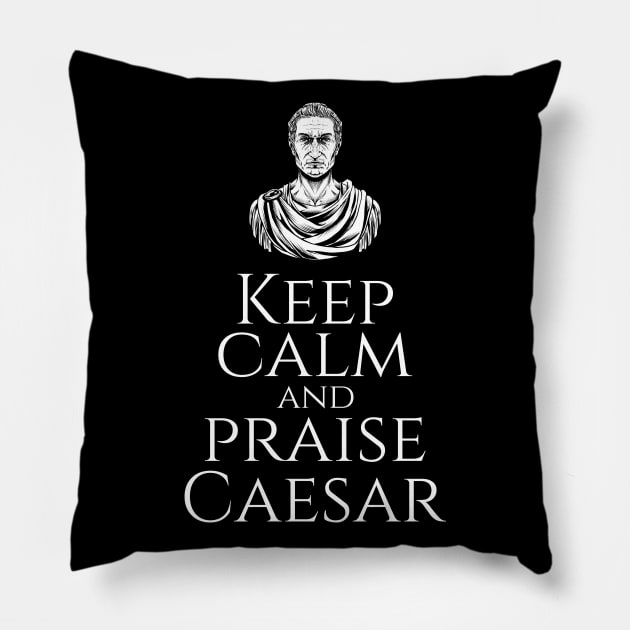 Keep Calm And Praise Caesar - Ancient Rome History - SPQR Pillow by Styr Designs